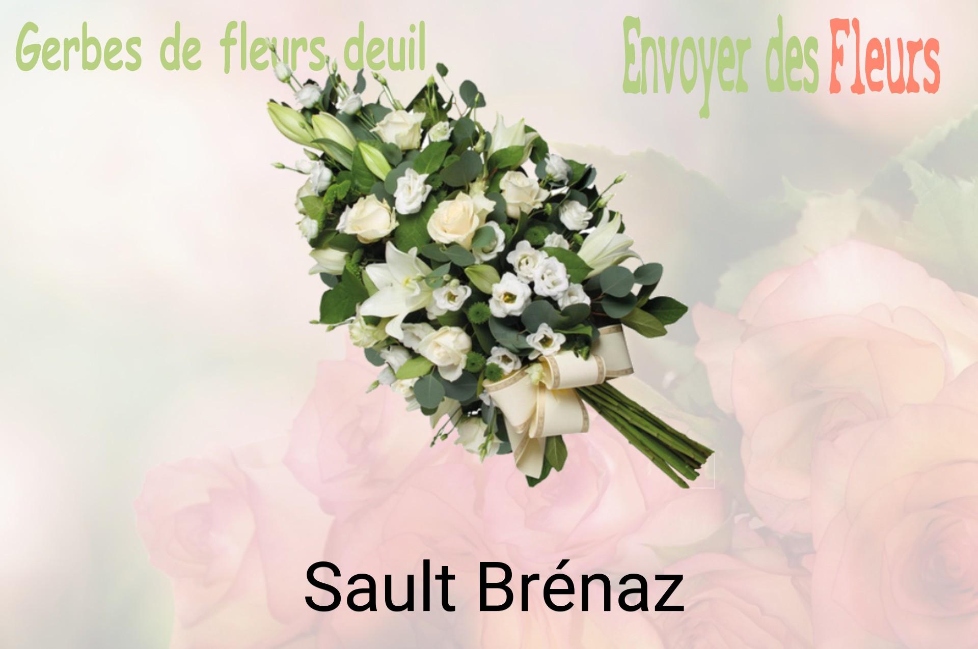 Gerbe de fleurs de deuil livrée à Sault-Brénaz